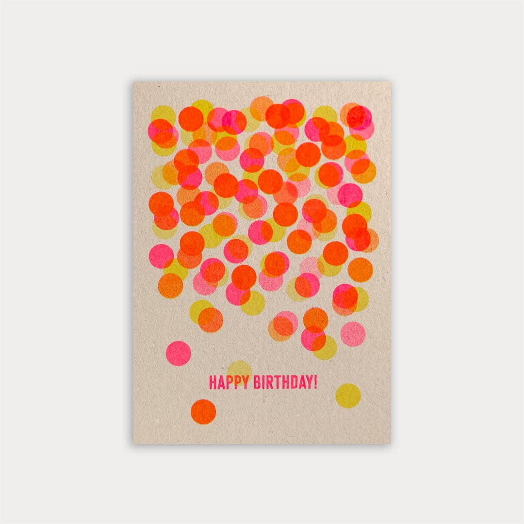 Postkarte Togethery „Happy Birthday!", Format A6, Risographie