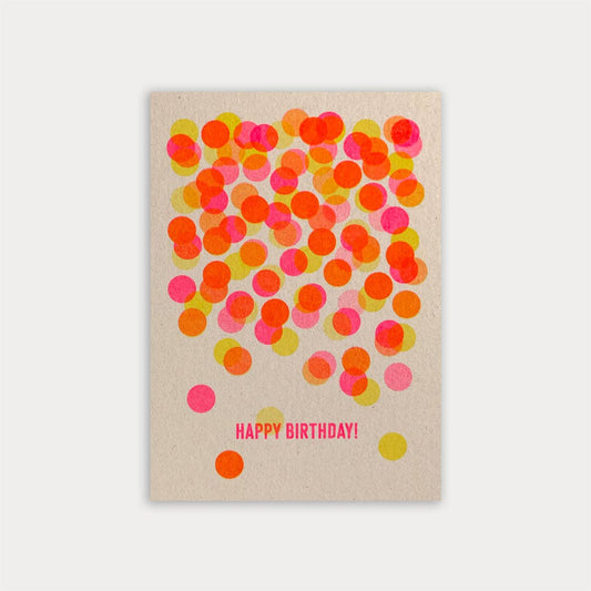Postkarte Togethery „Happy Birthday!", Format A6, Risographie