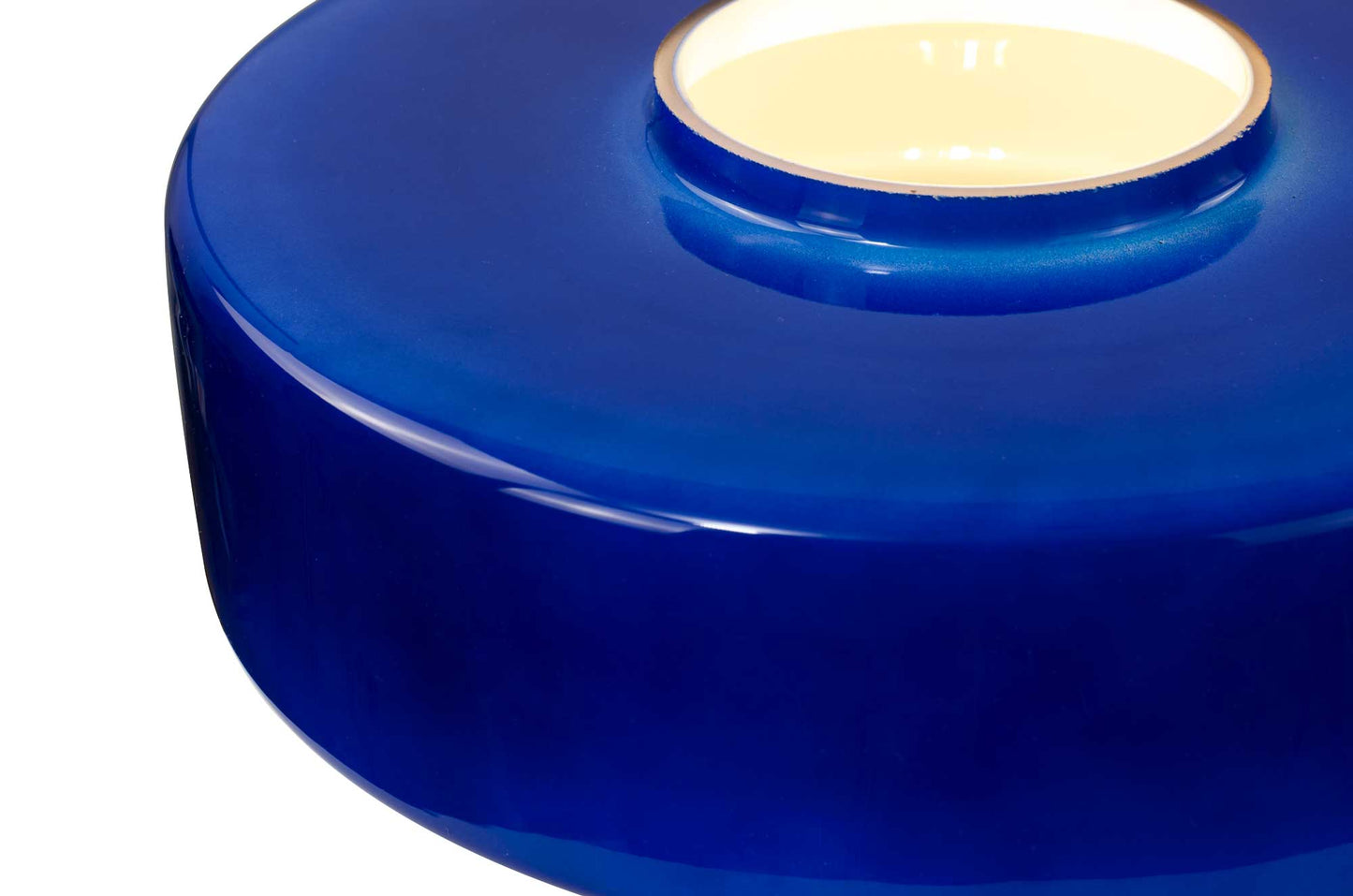 C-Création -Foza Tischlampe mit farbigem Glas und Retro-Stil - Blau