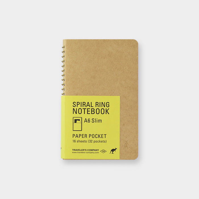 Traveller's Company - SPIRAL RING NOTEBOOK A6 SLIM - Paper Pocket