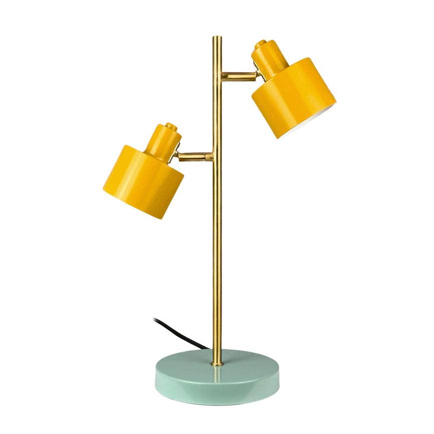 Ocean Tischlampe 2 Schirme – Curry/Türkis