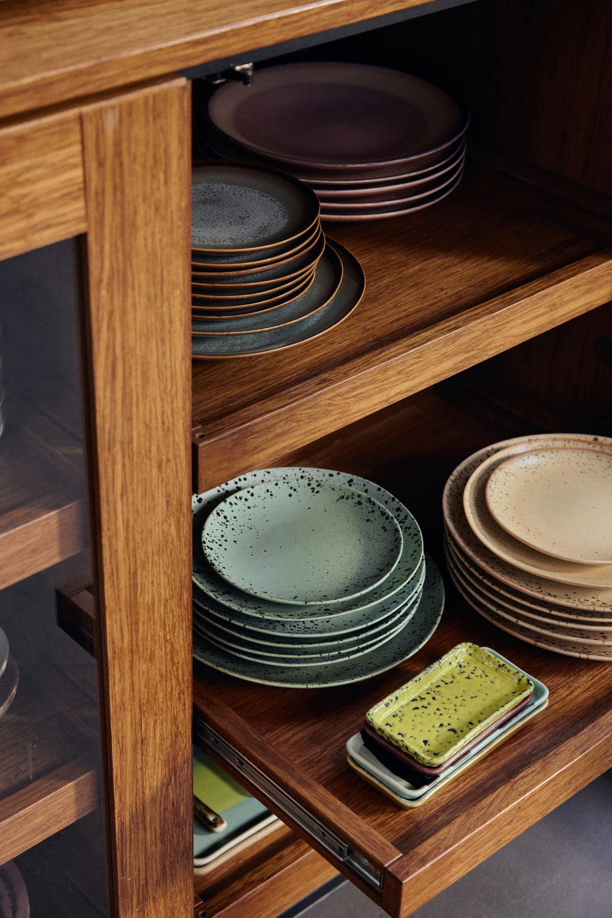 HKliving 70s Ceramics Dessertteller fleck 2er Set kleine Keramik Teller im Retro Look