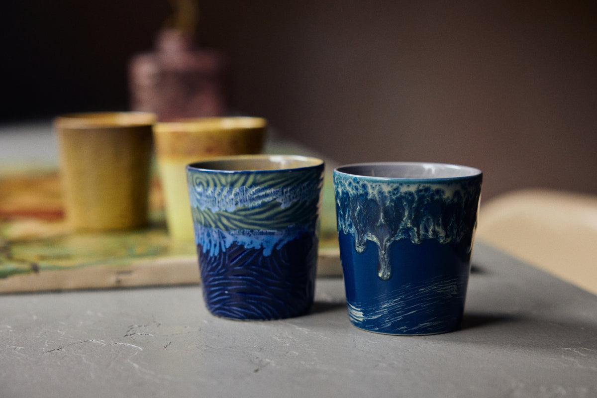 HKliving Van Gogh Kaffeetassen, Starry-Night-Set mit 2 Bechern, 7,5 x7,5 x 8 cm