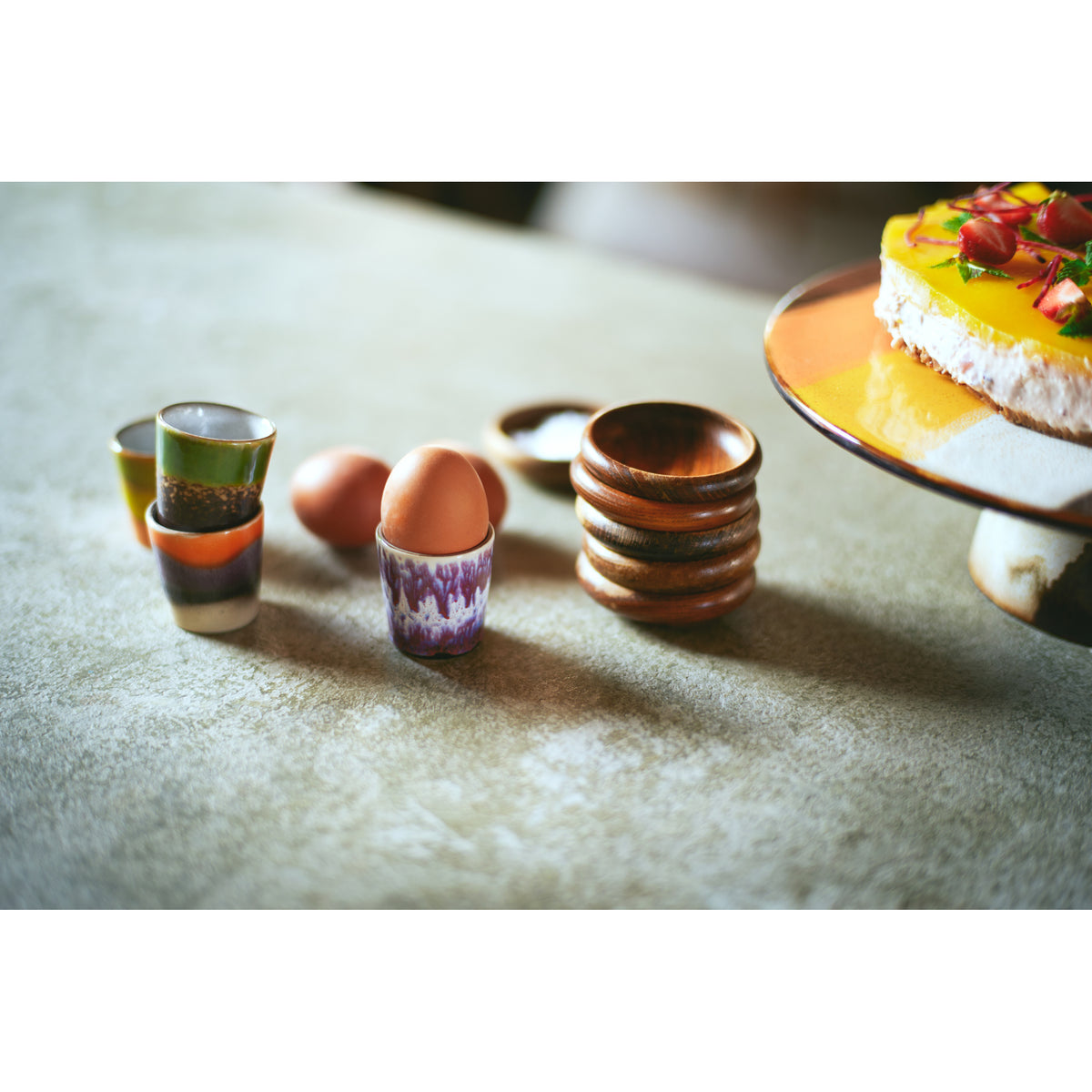 Hübsch© - AMARE SERVING PLATE/TRAY - Sand/Green (Set of 2)