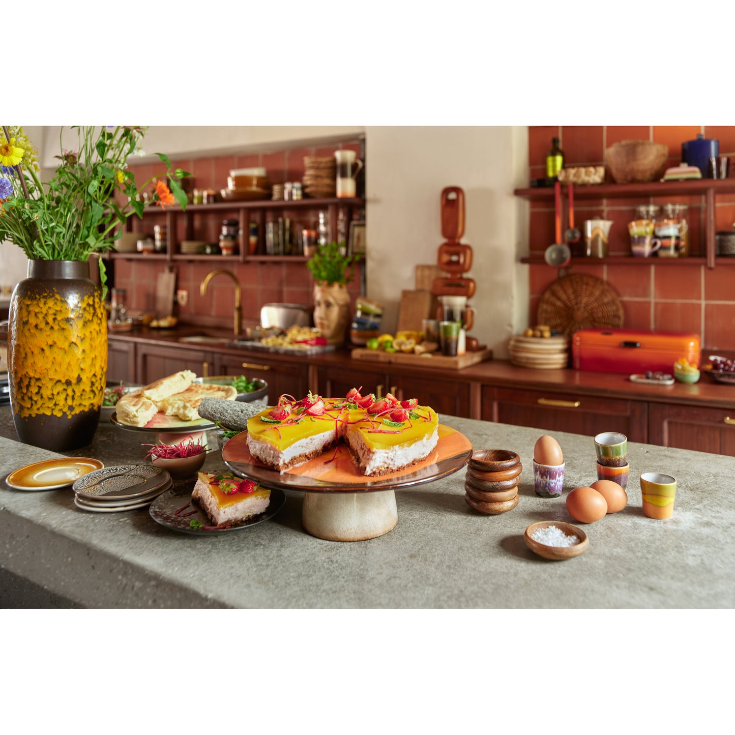 Hübsch© - AMARE SERVING PLATE/TRAY - Sand/Green (Set of 2)