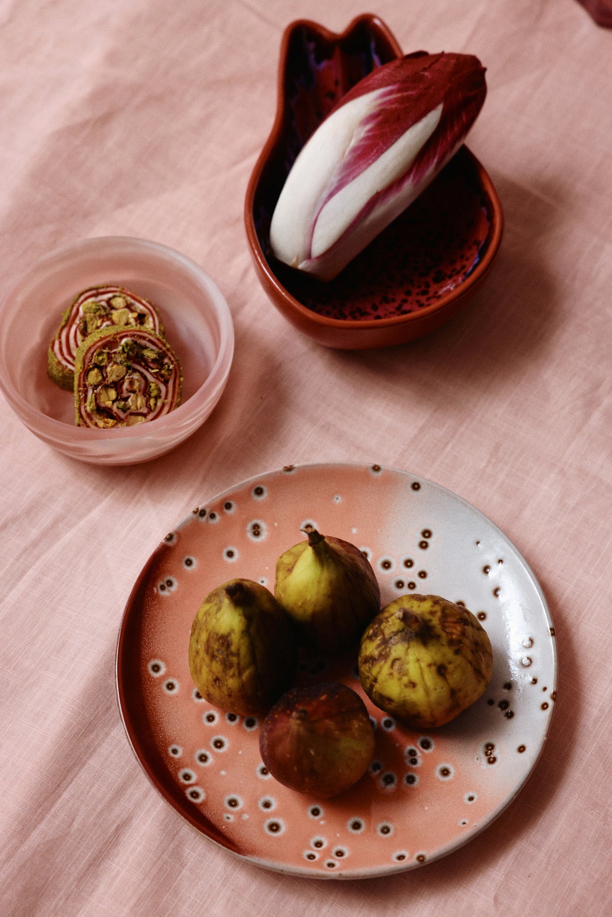HKliving 70s Ceramics Dessertteller Lychee 2er Set kleine Keramik Teller im Retro Look