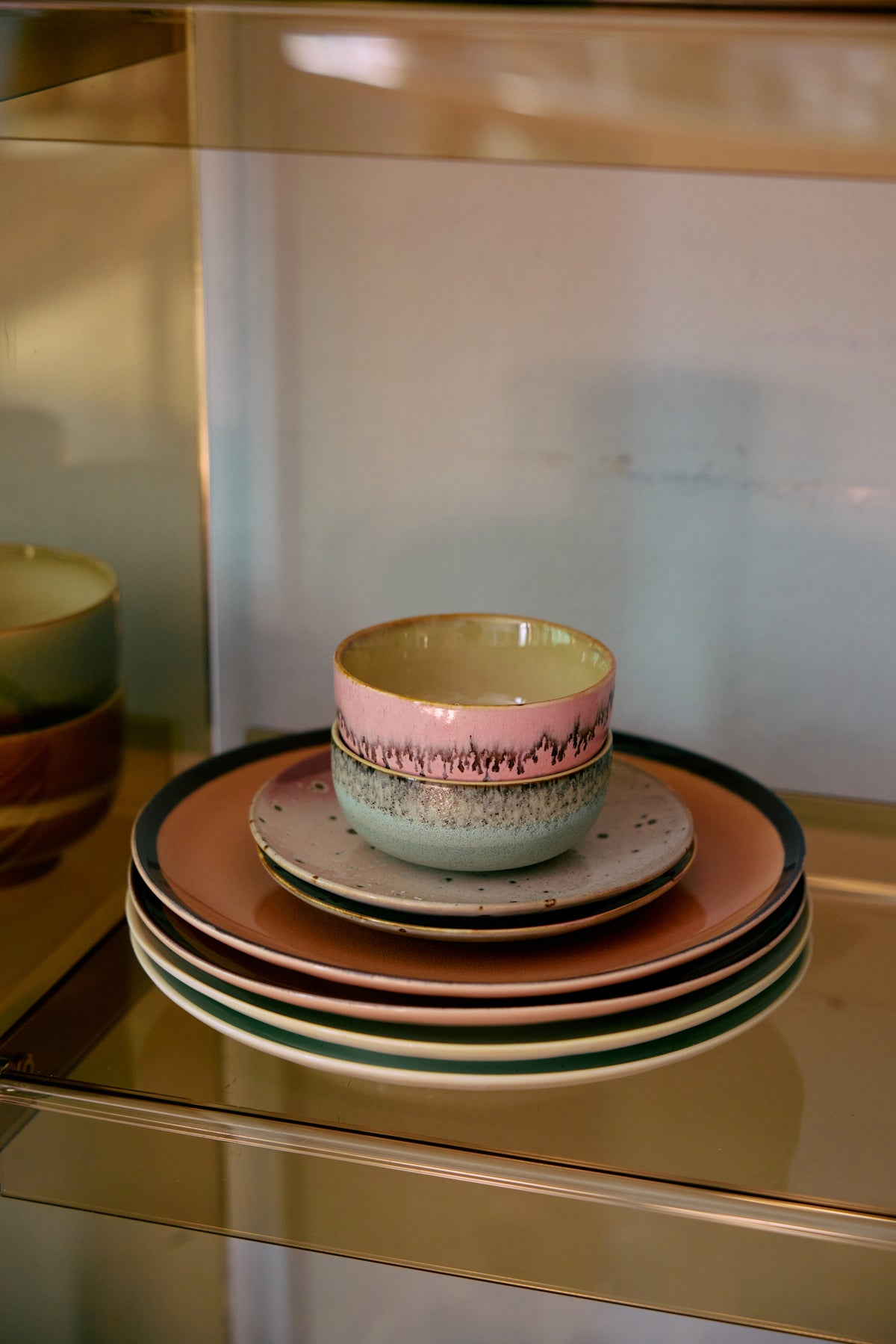 HKliving 70s Ceramics Tapas Bowls Renaissance 4er Set kleine Keramik Schalen im Retro Look