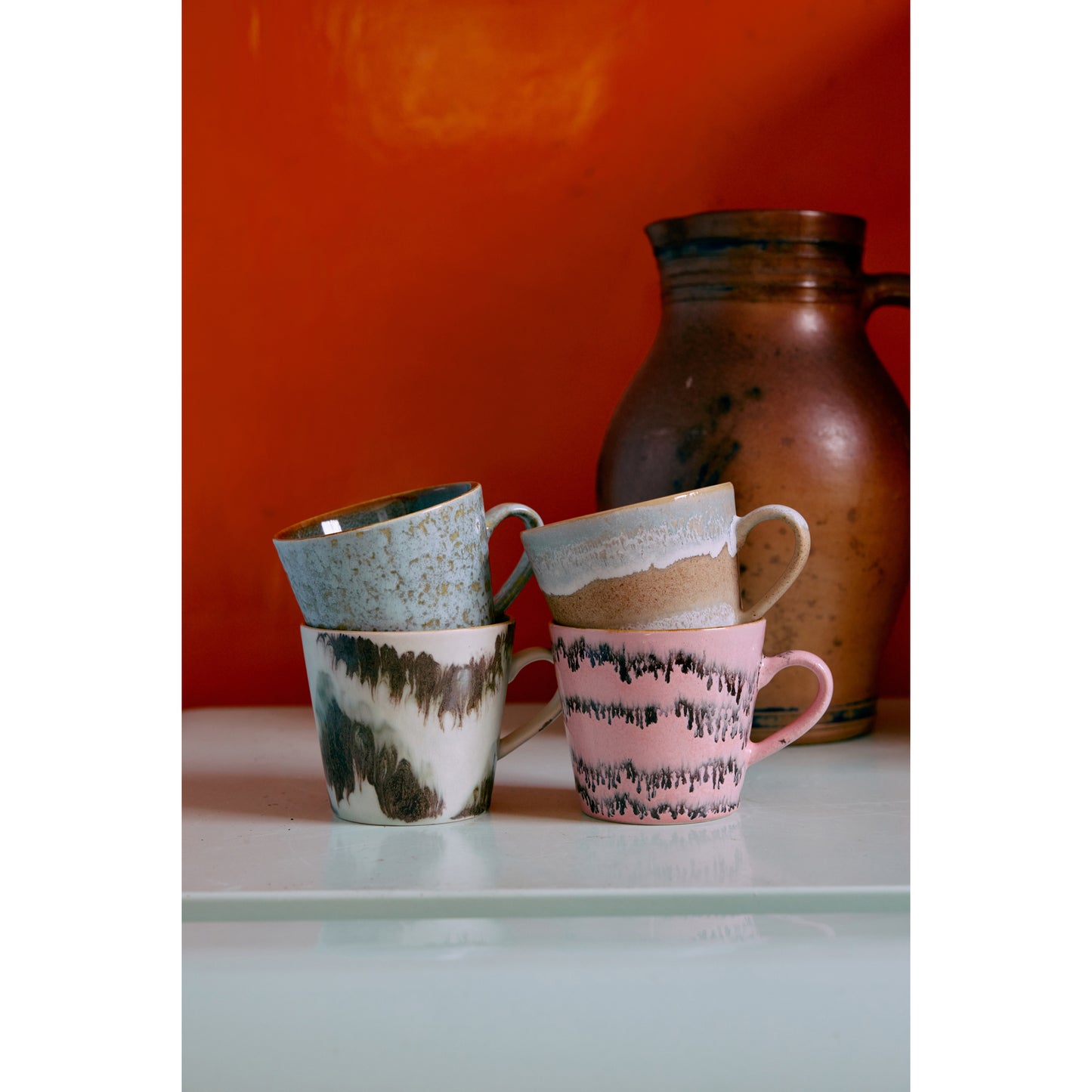 Hübsch© - AMARE SERVING PLATE/TRAY - Sand/Green (Set of 2)