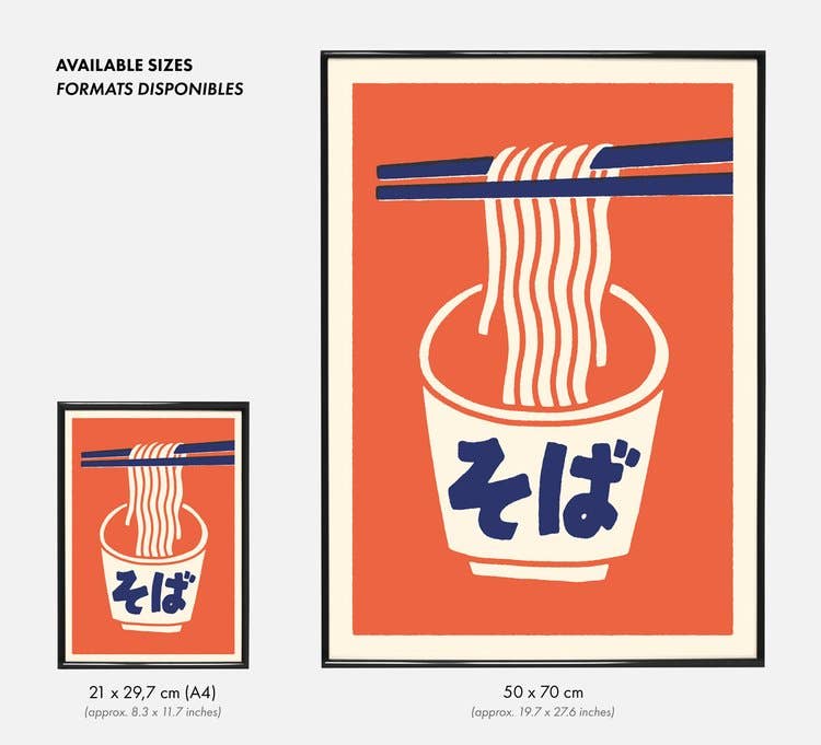 Poster Yeaaah! „Soba“ Format A4 und 50 x 70 cm