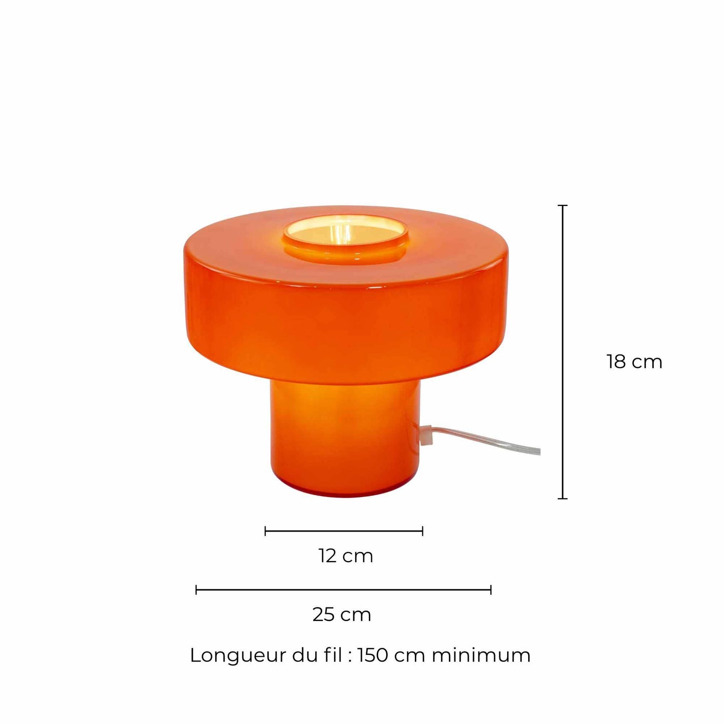 C-Création -Foza Tischlampe mit farbigem Glas und Retro-Stil - Blau