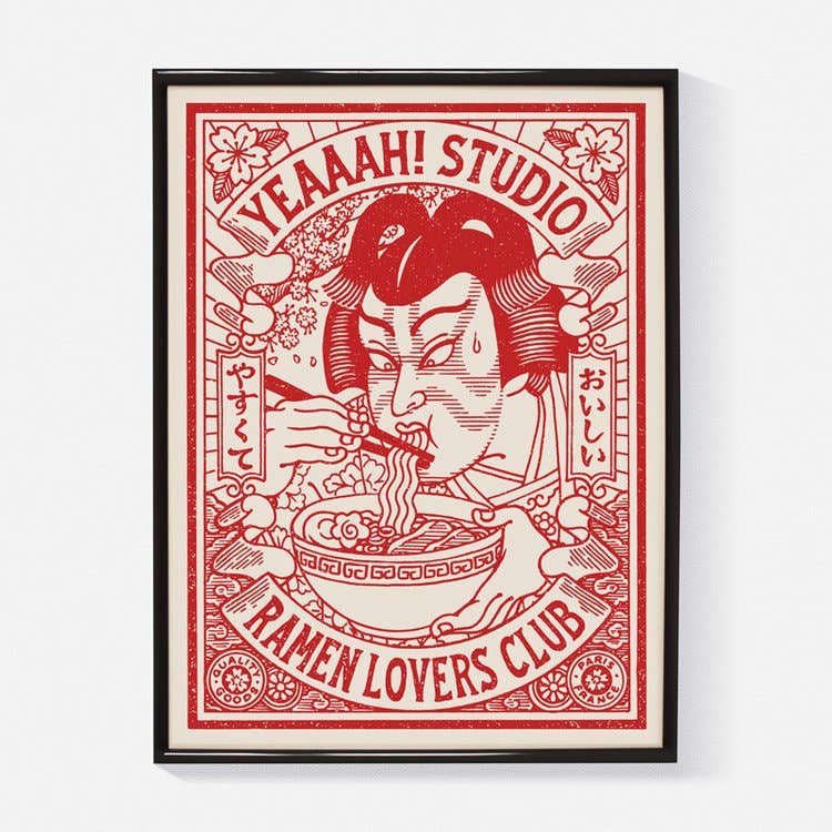 Poster Yeaaah! „Ramen Lovers Club“ Format 30 x 40 cm
