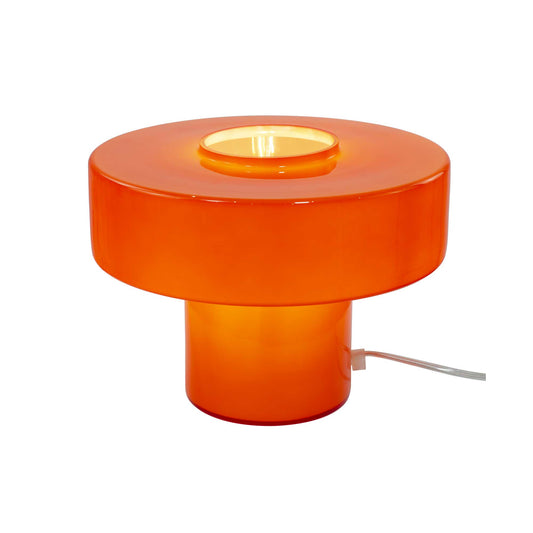 C-Création -Foza Tischlampe mit farbigem Glas und Retro-Stil - Orange