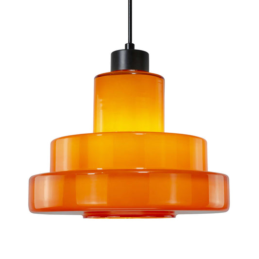 C-Création - FOZA - Pendelleuchte im Retro-Stil aus farbigem Glas - Orange