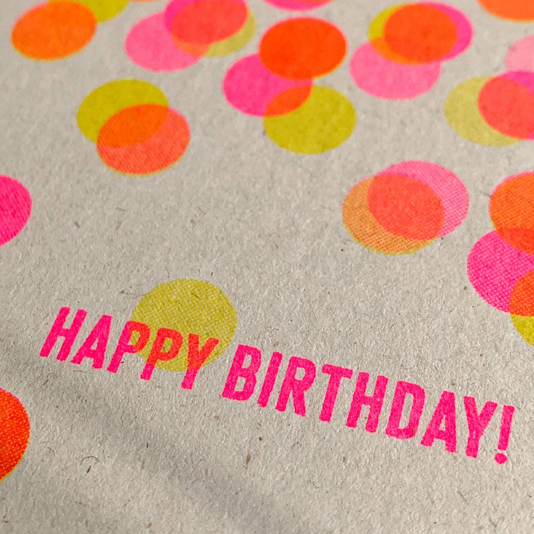 Postkarte Togethery „Happy Birthday!", Format A6, Risographie
