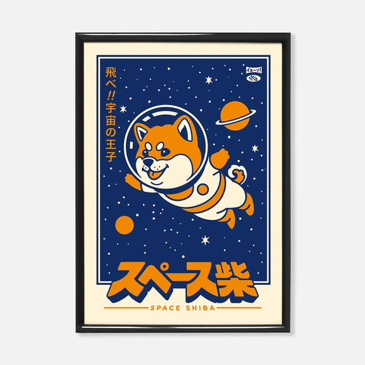 Poster Yeaaah! Studio „Space Shiba“, Format 30x40 cm oder 50x70 cm