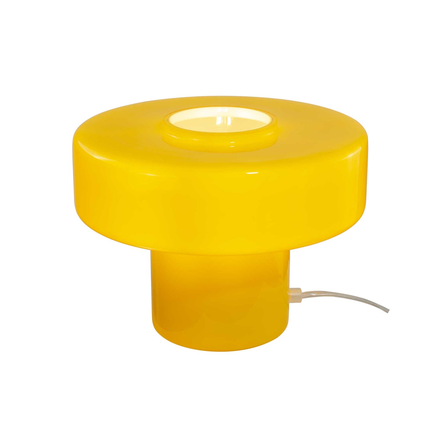 C-Création -Foza Tischlampe mit farbigem Glas und Retro-Stil - Blau