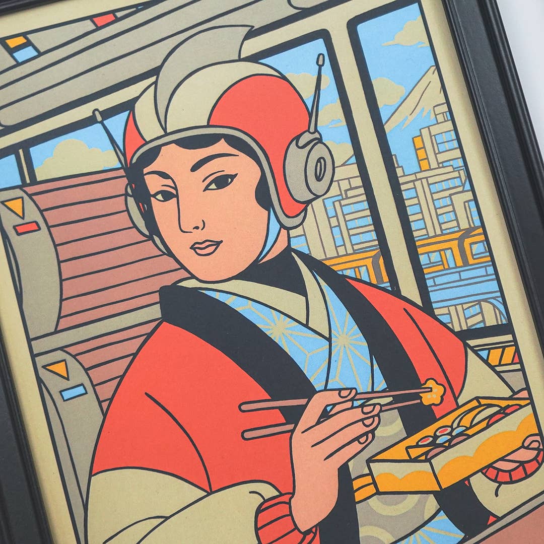 Poster Yeaaah! Studio „Lunch on the train" Format 30x40 cm