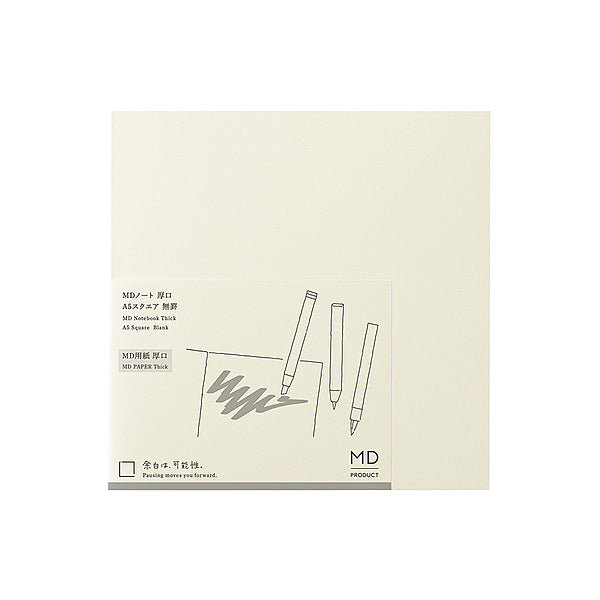 Midori MD Notebook Quadratisch Blanko, 146 × 146 mm