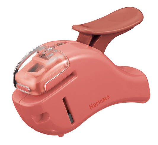 KOKUYO Harinacs Stapleless Stapler, Compact Alpha, salmon pink, Heftgerät ohne Heftklammern (Kopie)
