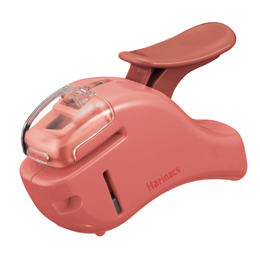 KOKUYO Harinacs Stapleless Stapler, Compact Alpha, salmon pink, Heftgerät ohne Heftklammern (Kopie)