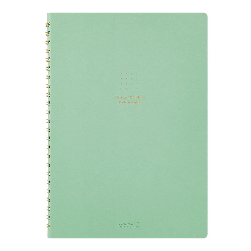 Midori Ring Notebook Color A5 Dot Grid Green