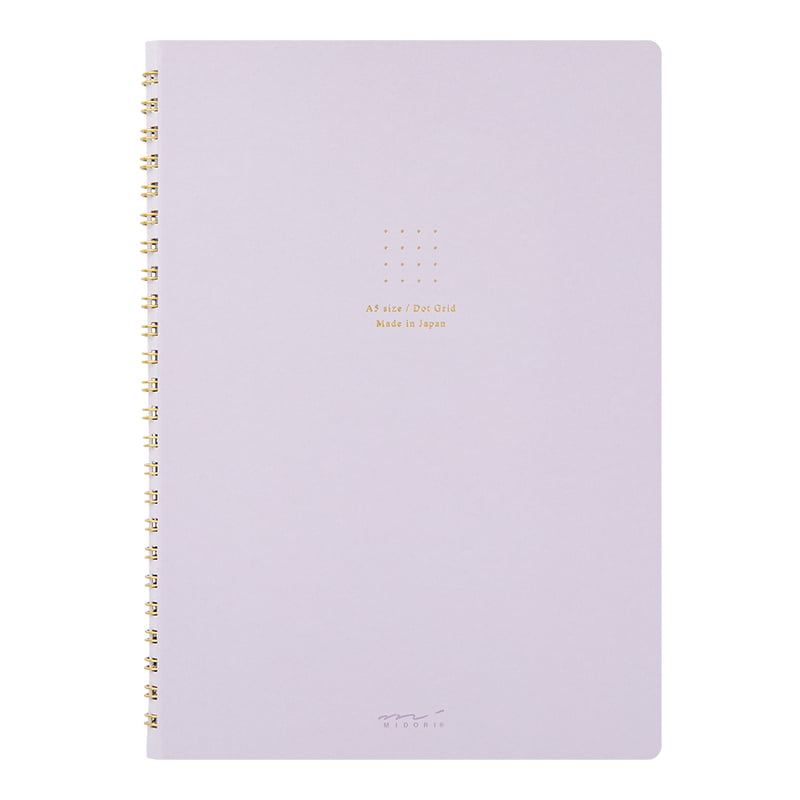 Midori Ring Notebook Color A5 Dot Grid Purple