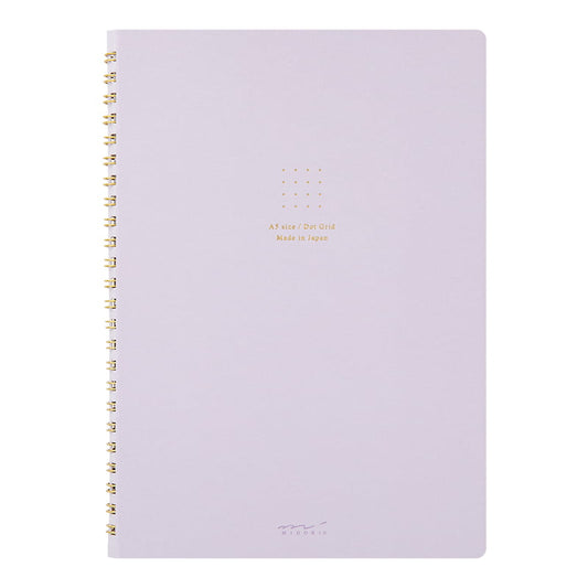 Midori Ring Notebook Color A5 Dot Grid Purple