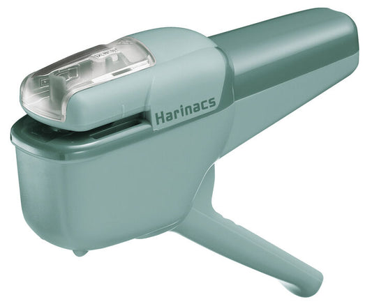KOKUYO Harinacs Handy Stapleless Stapler, medium, blue-green, Heftgerät ohne Heftklammern