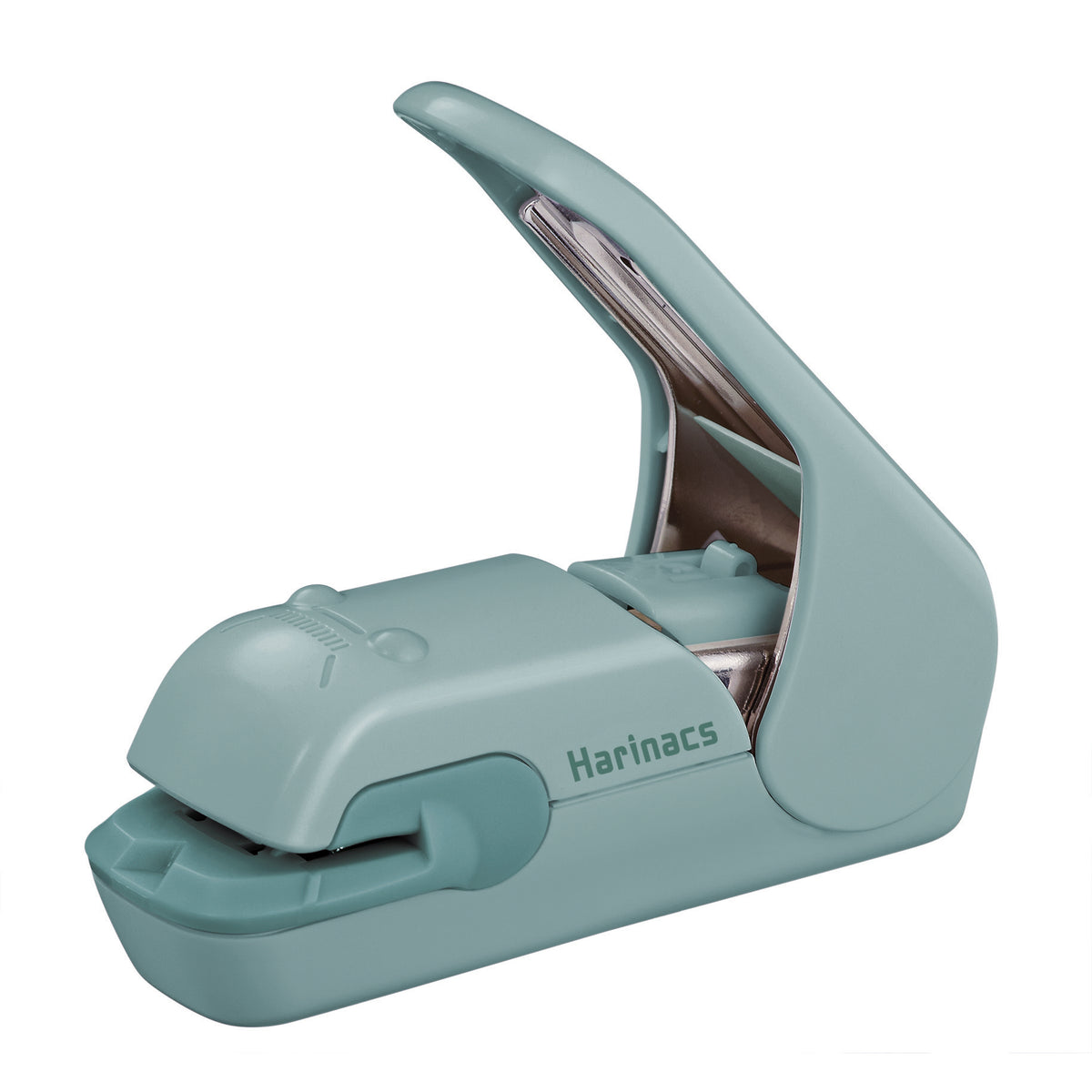 KOKUYO Harinacs press type Stapleless Stapler, blue-green, Heftgerät ohne Heftklammern