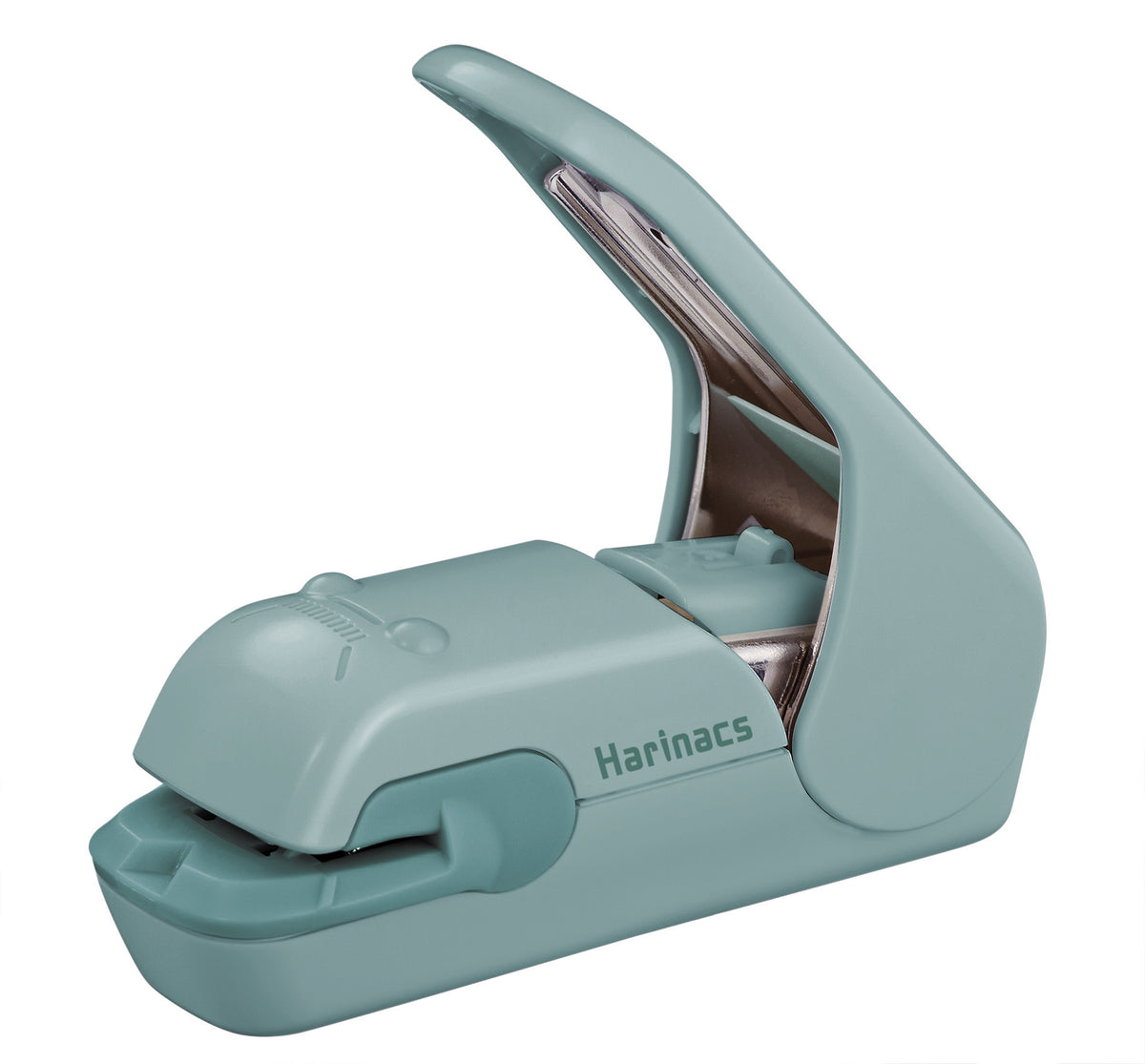 KOKUYO Harinacs press type Stapleless Stapler, blue-green, Heftgerät ohne Heftklammern