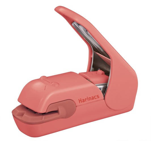 KOKUYO Harinacs press type Stapleless Stapler, salmon pink, Heftgerät ohne Heftklammern (Kopie)