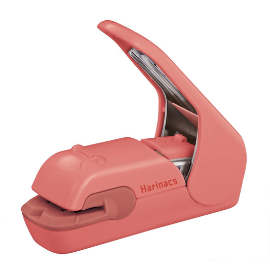 KOKUYO Harinacs press type Stapleless Stapler, salmon pink, Heftgerät ohne Heftklammern (Kopie)