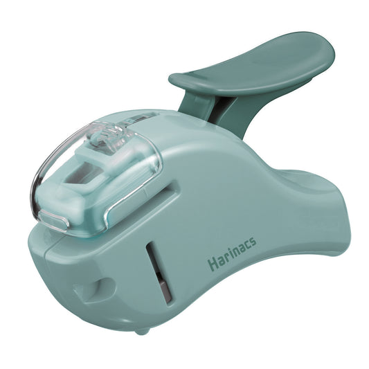 KOKUYO Harinacs Stapleless Stapler, Compact Alpha, blue-green, Heftgerät ohne Heftklammern