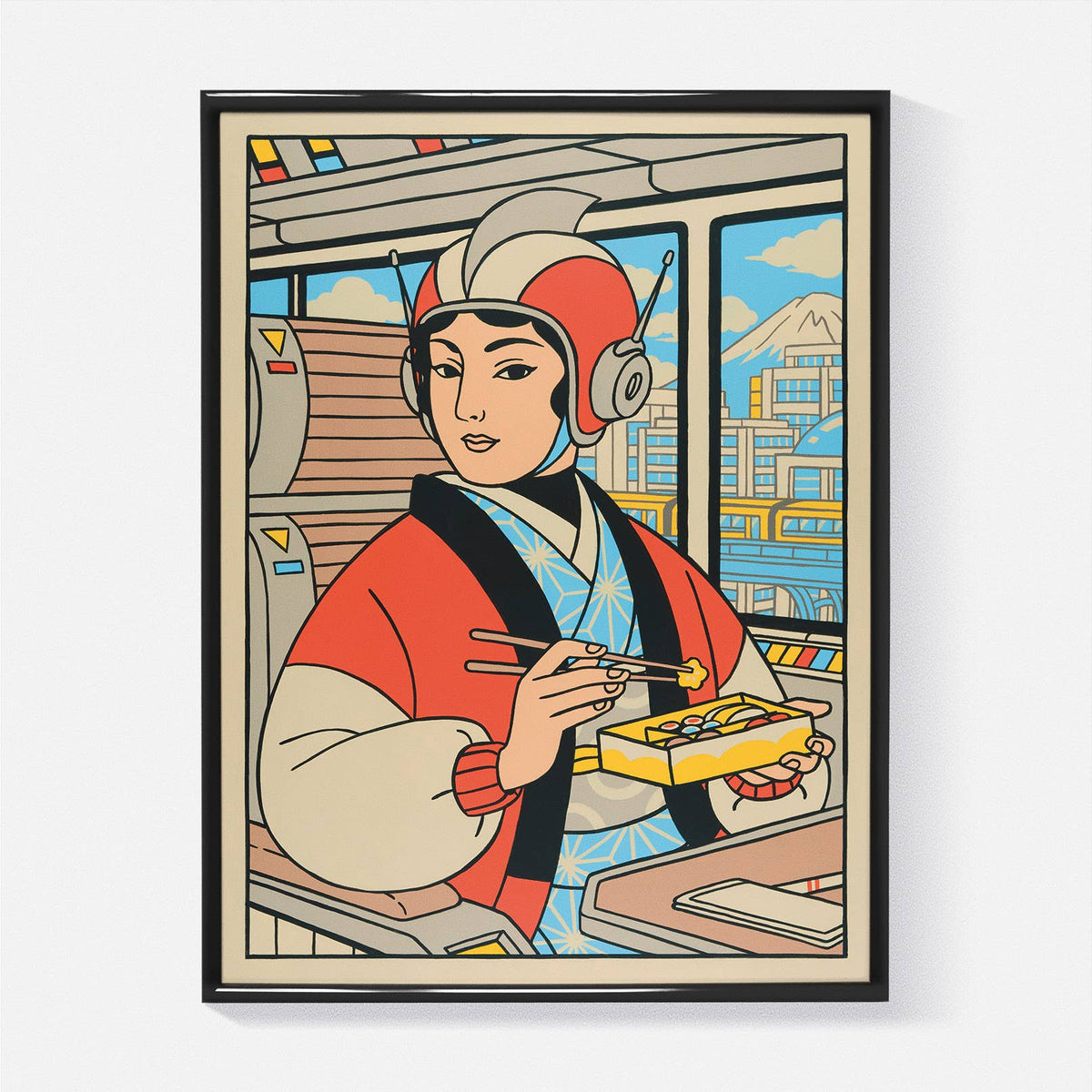 Poster Yeaaah! Studio „Lunch on the train" Format 30x40 cm