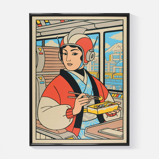 Poster Yeaaah! Studio „Lunch on the train" Format 30x40 cm