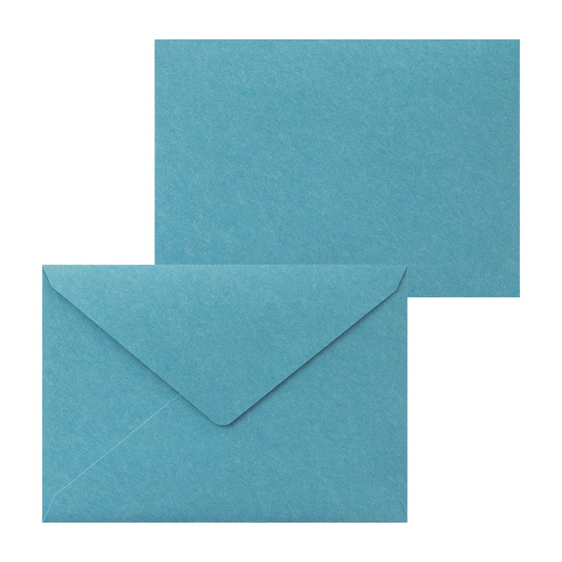 Midori Briefset Buchdruck Rahmen Blau, A5