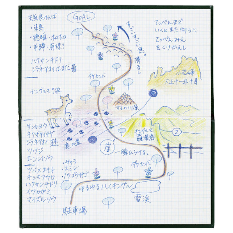 Kokuyo Sketch Book, kariert 3 mm, 95 × 165 mm, Yello