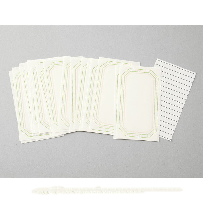 Midori Briefset Buchdruck Rahmen Pink, 85 x 155 mm