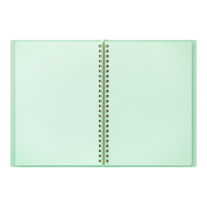 Midori Ring Notebook Color A5 Dot Grid Green