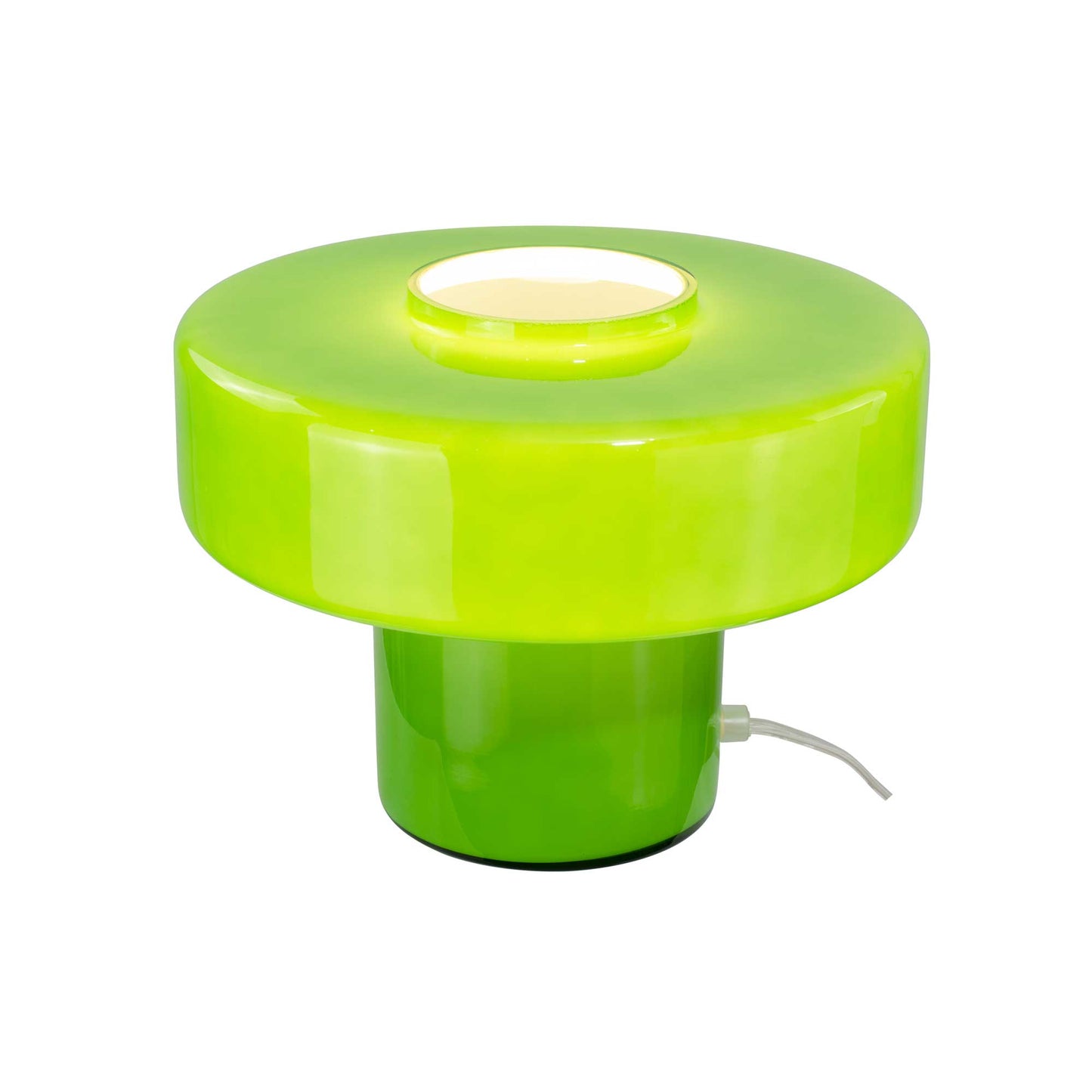 C-Création -Foza Tischlampe mit farbigem Glas und Retro-Stil - Blau
