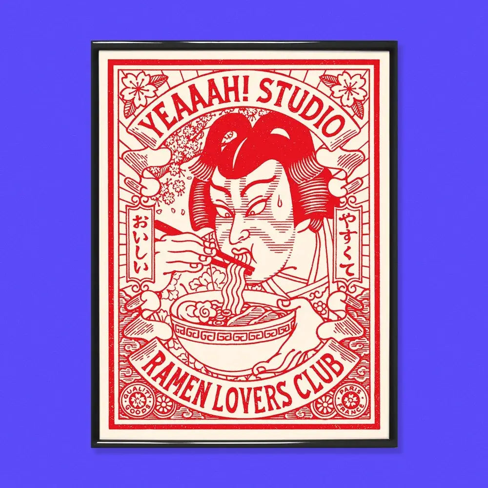 Poster Yeaaah! „Ramen Lovers Club“ Format 30 x 40 cm