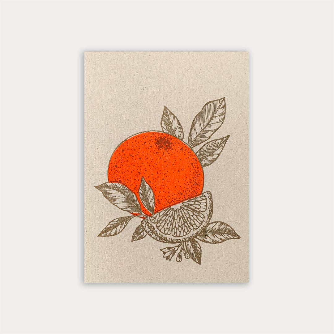 Postkarte Togethery „Orange", Format A6, Risographie