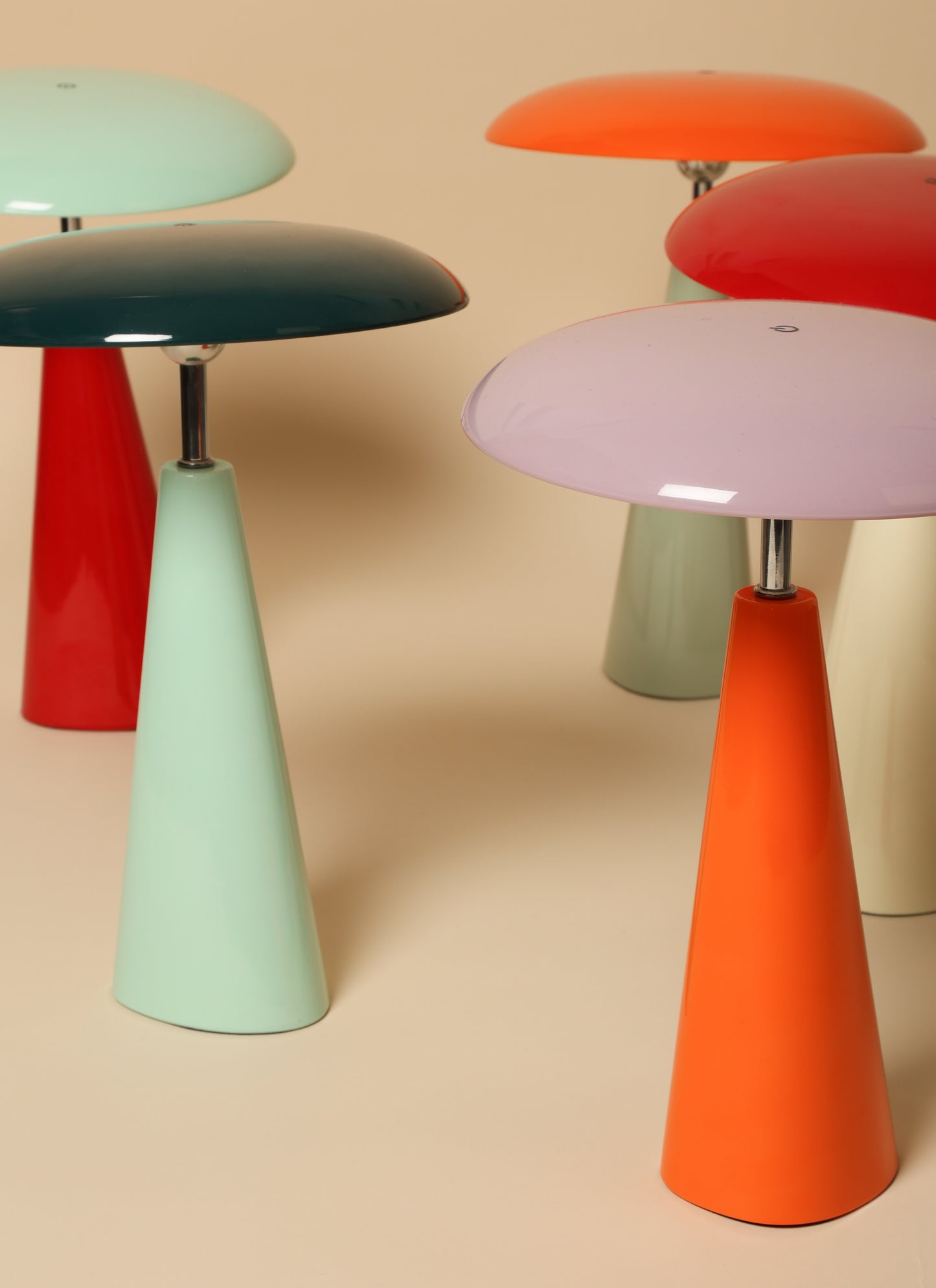C-Création - Foza Table Lamp with Colored Glass and Retro Style - Orange