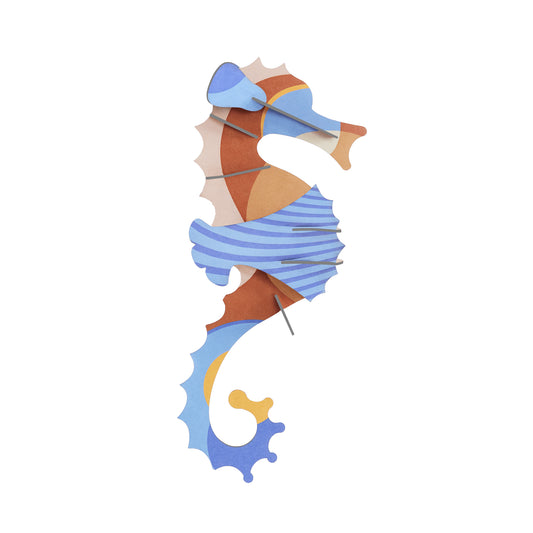Studio ROOF - Wall Art - Blue Ringlet Seahorse