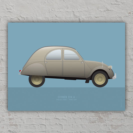 Poster, Citroën 2CV, Ikonisches Kultauto Ente, Oldtimer