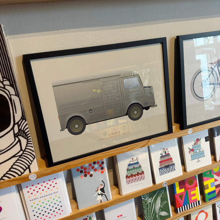 Poster, Citroën Typ H, Kunstdruck „Wellblech-Bus“, Oldtimer