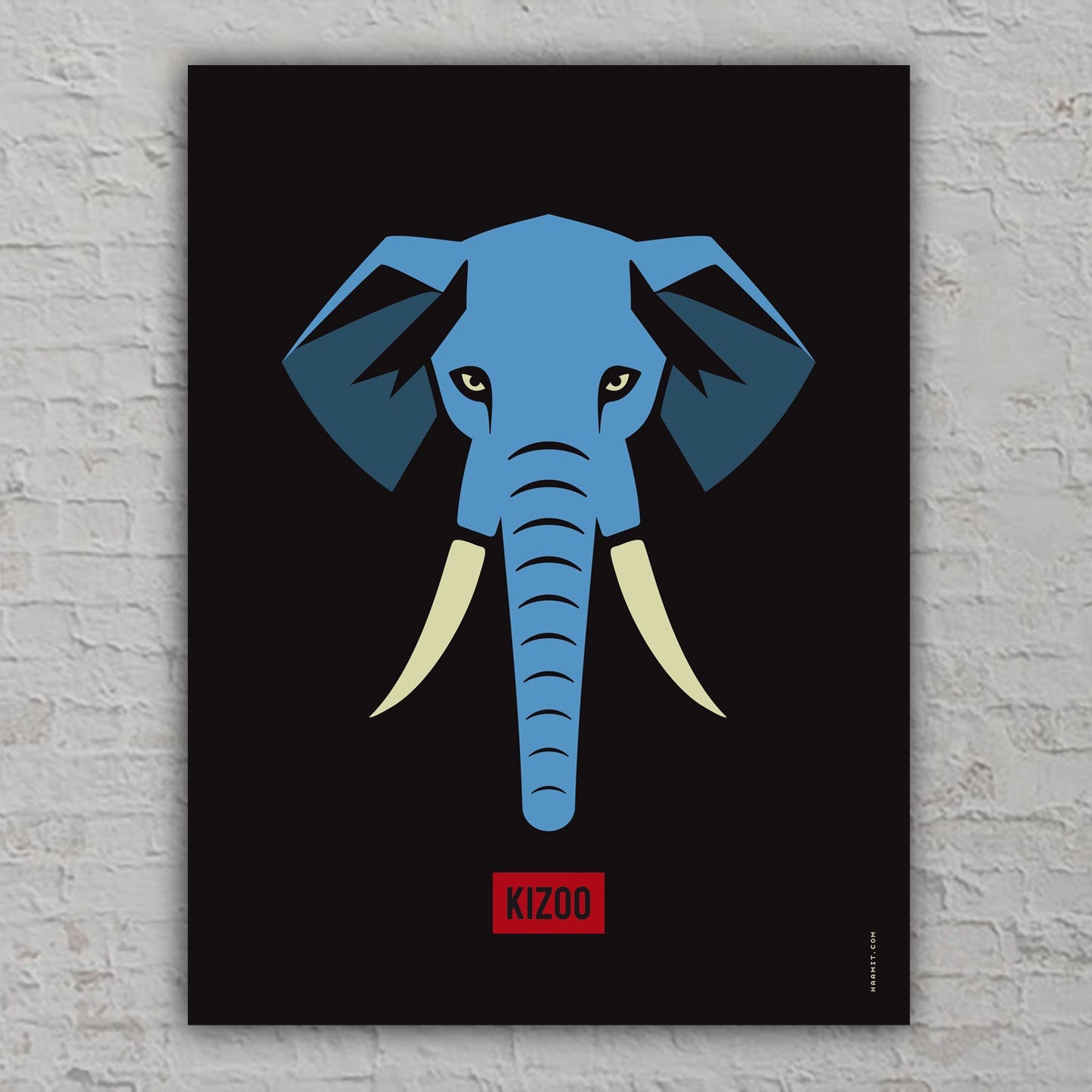 Poster "An Elephant Walks Through the Night", Art Print