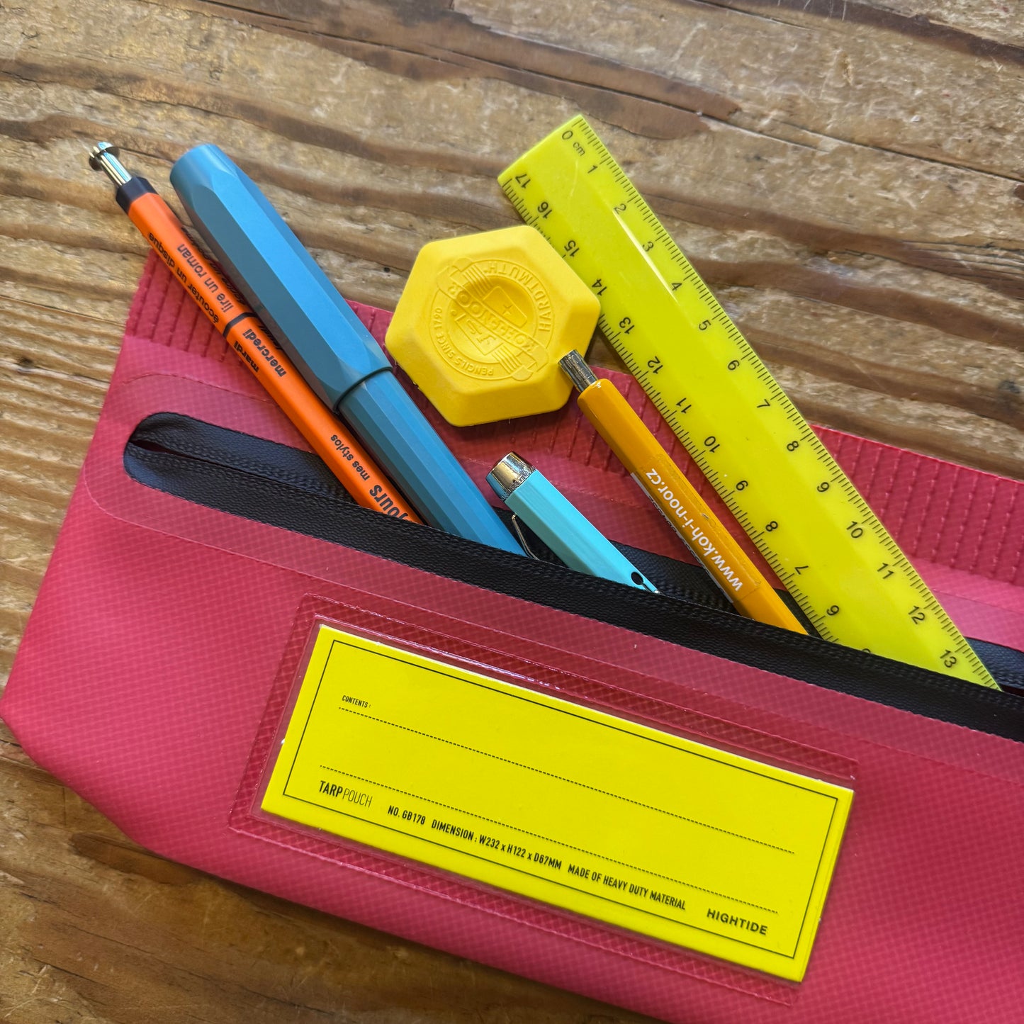 Hightide Tarp Pouch S Red, wassergeschützte Tasche mit Bodenfalte für Utensilien