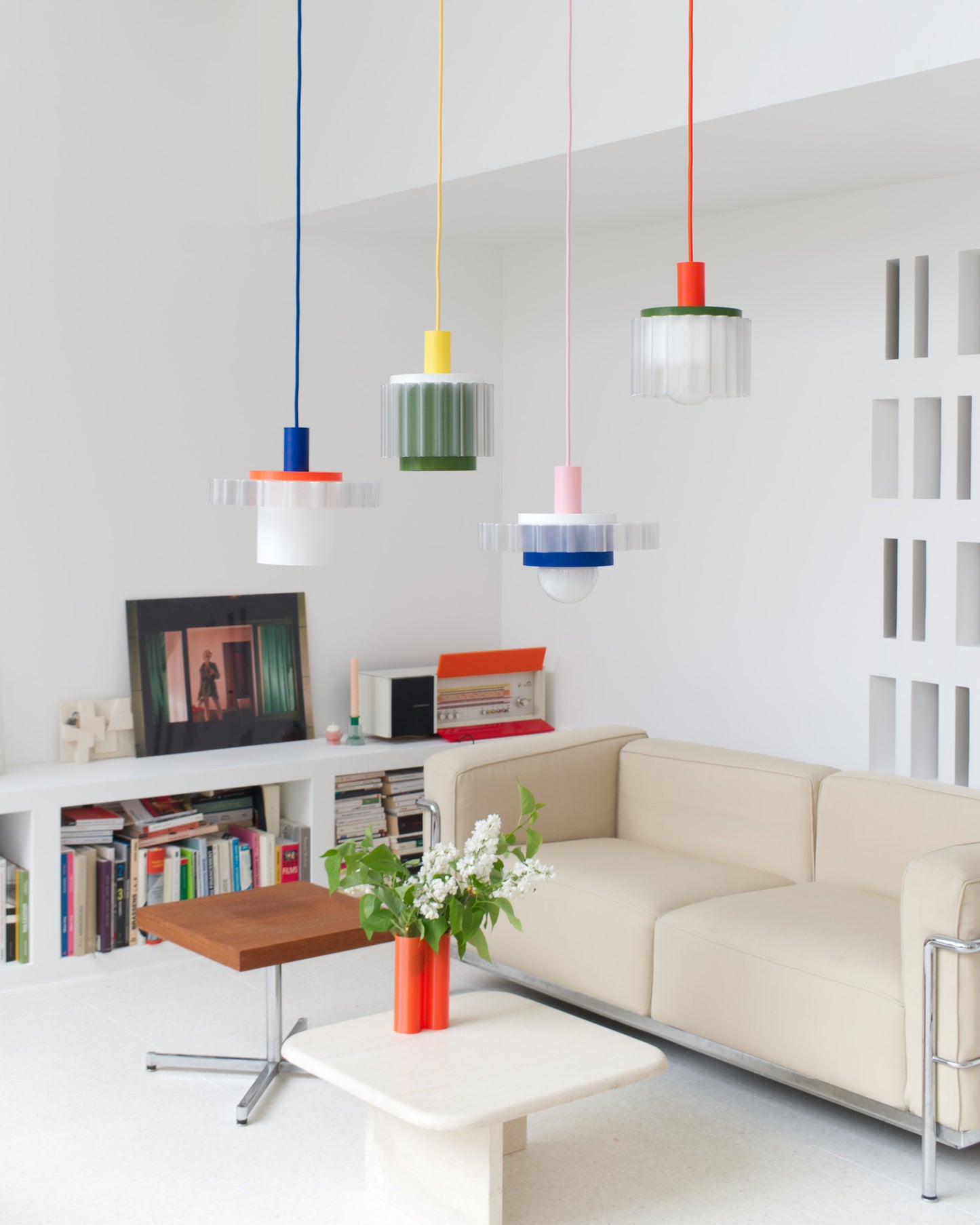 Warren & Laetitia - GIGI LAMP N°4 - Oranges Kabel - Grün/Weiß