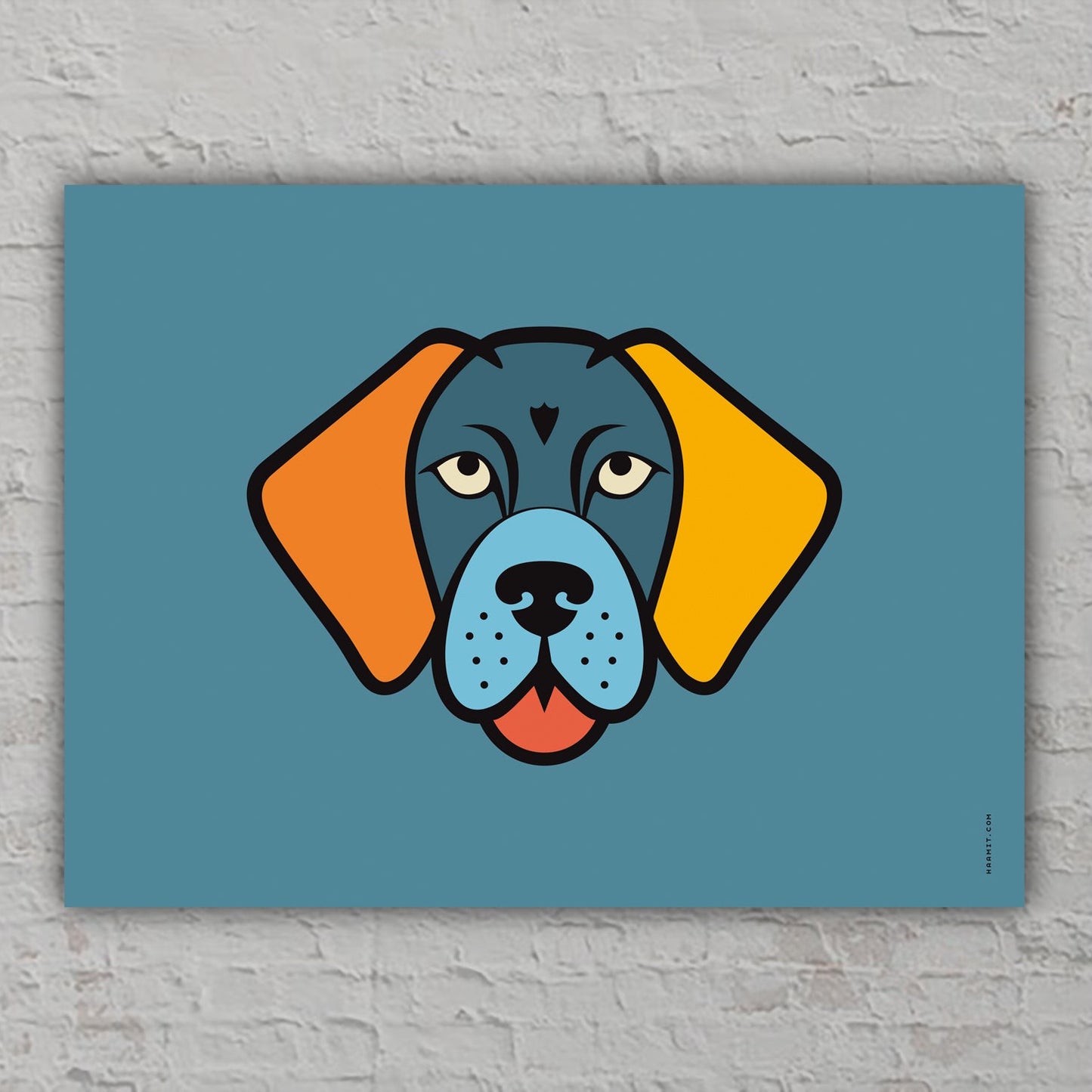 Poster "Bunter Hund", Art Print